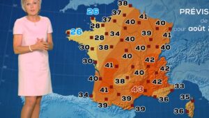 “Señora, señor, ¡buenas noches!” : La previsión meteorológica ficticia de Evelyne Dhéliat para 2050 ya fue superada durante esta semana de ola de calor