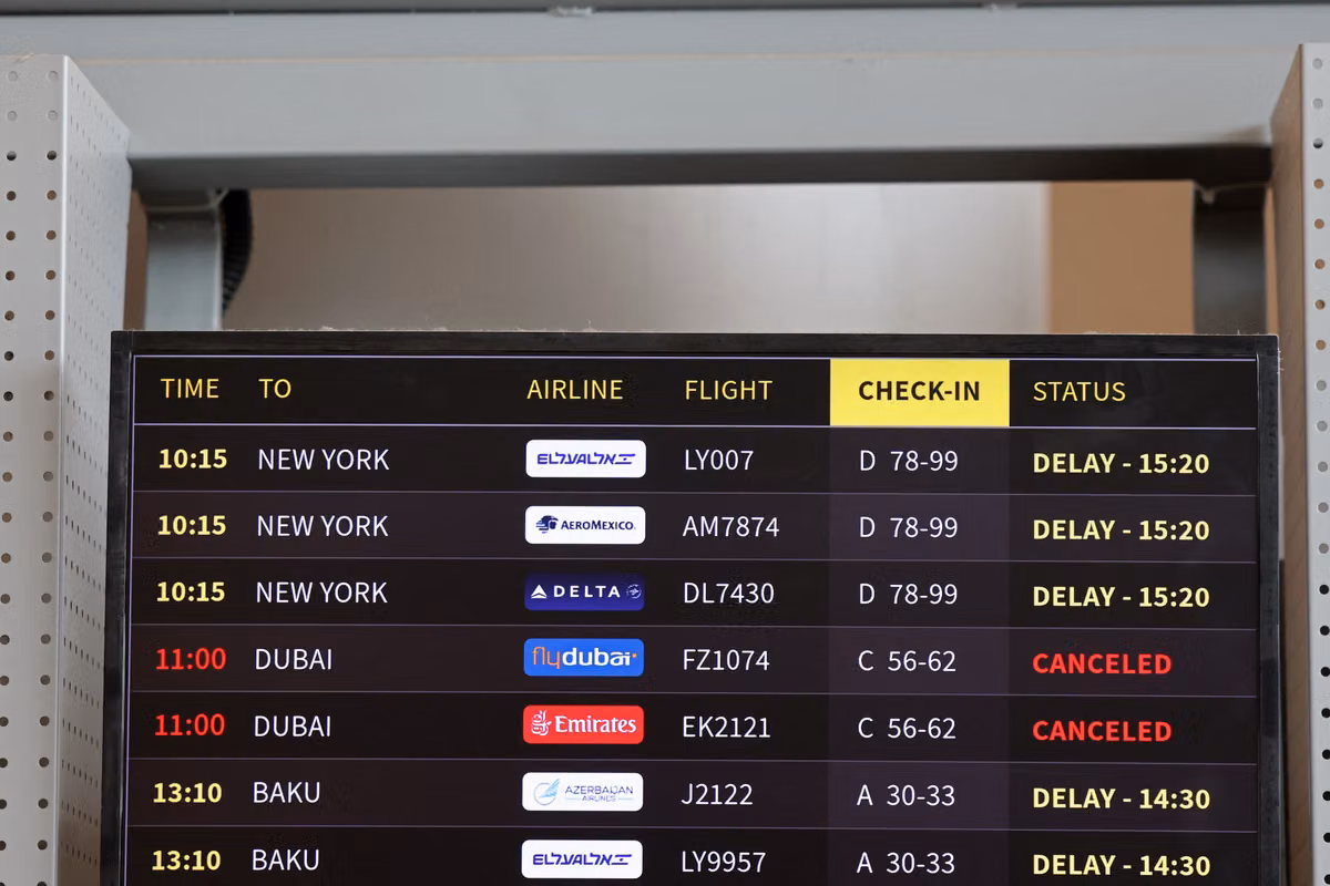 Alteración con cuchillo o intento de ataque a un avión de Flydubaï... Lo que sabemos sobre el vuelo a Tel Aviv obligado a realizar un aterrizaje de emergencia